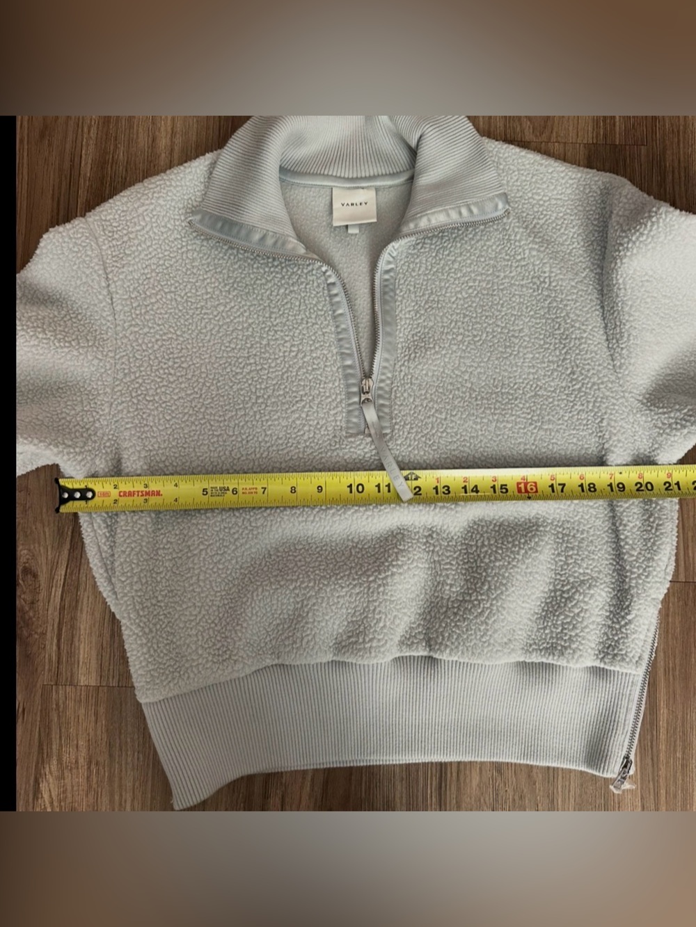 Varley Rosele half zip fleece Light Gray Sherpa. - Picture 7 of 8